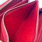 LOUIS VUITTON Long Wallet Purse M61865 Monogram Ann Platt Leather Red Monogram Ann Platt Zippy wallet unisex(Unisex) Used Authentic