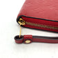LOUIS VUITTON Long Wallet Purse M61865 Monogram Ann Platt Leather Red Monogram Ann Platt Zippy wallet unisex(Unisex) Used Authentic