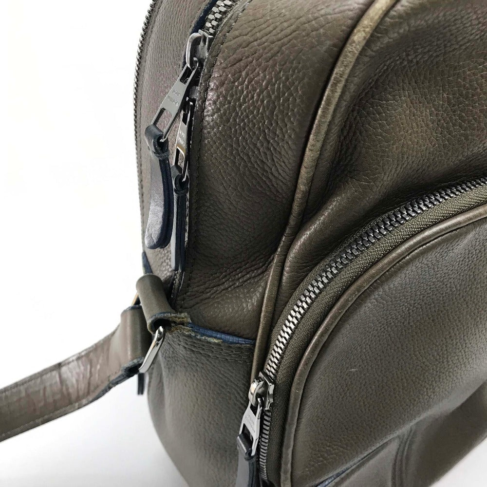 LOUIS VUITTON Shoulder Bag M95781 leather khaki Men's bag mens Used Authentic
