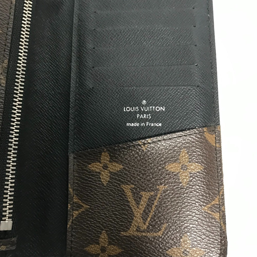 LOUIS VUITTON Long Wallet Purse M93800 Monogram canvas Brown Monogram macacer Portefeuille Tanon mens Used Authentic