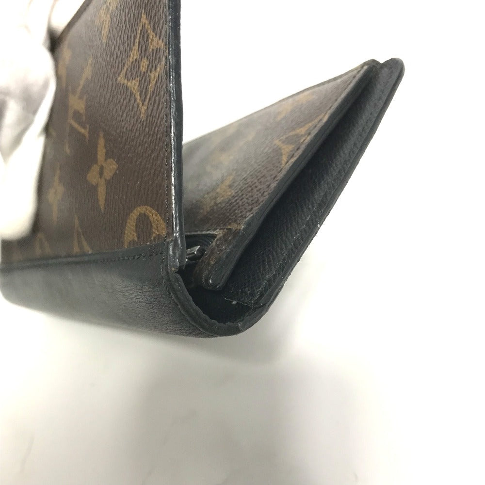 LOUIS VUITTON Long Wallet Purse M93800 Monogram canvas Brown Monogram macacer Portefeuille Tanon mens Used Authentic