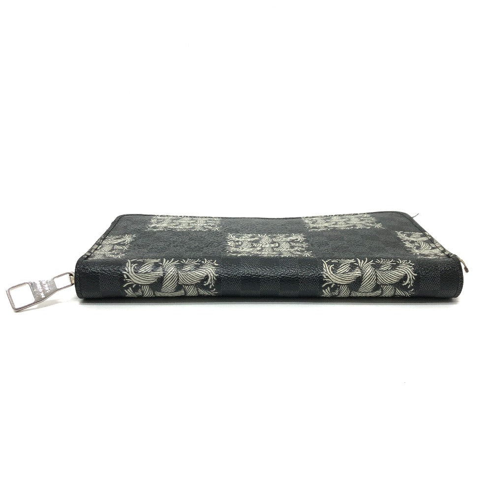 LOUIS VUITTON Long Wallet Purse ‚m61214  Damier Grafitto Canvas black Graphite Christopher nemes mens Used Authentic