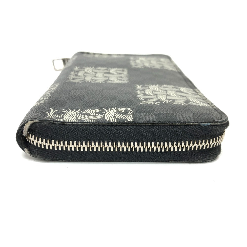 LOUIS VUITTON Long Wallet Purse ‚m61214  Damier Grafitto Canvas black Graphite Christopher nemes mens Used Authentic