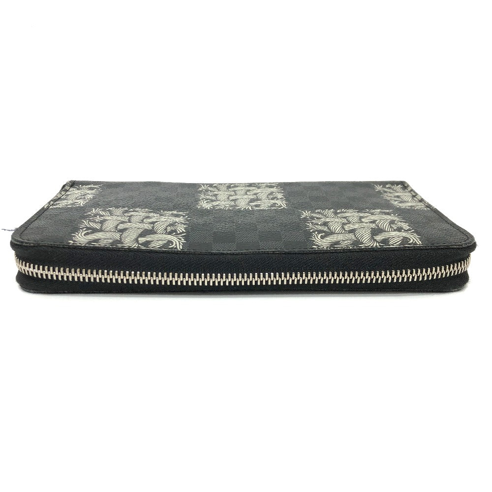 LOUIS VUITTON Long Wallet Purse ‚m61214  Damier Grafitto Canvas black Graphite Christopher nemes mens Used Authentic