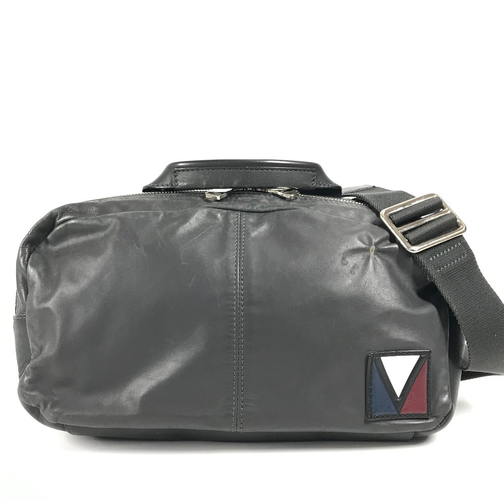 LOUIS VUITTON Sling bag M50445 leather gray V line Fast mens Used Authentic