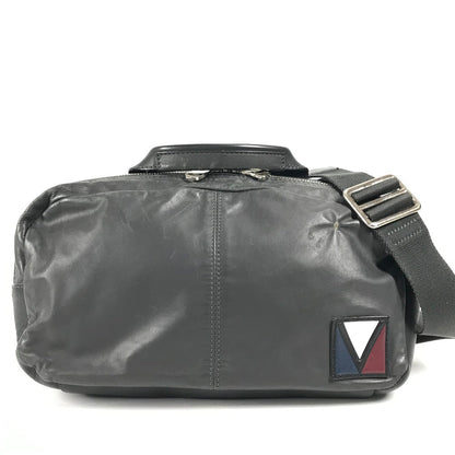 LOUIS VUITTON Sling bag M50445 leather gray V line Fast mens Used Authentic