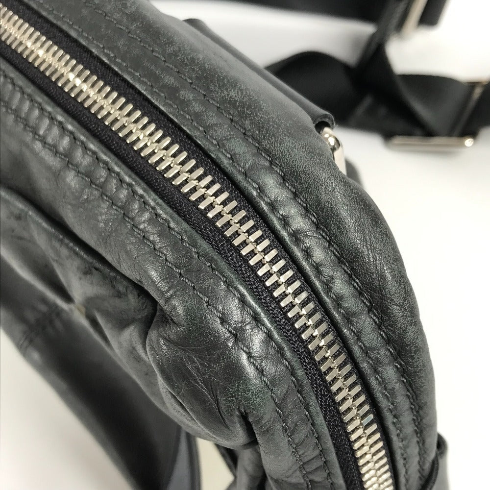 LOUIS VUITTON Sling bag M50445 leather gray V line Fast mens Used Authentic