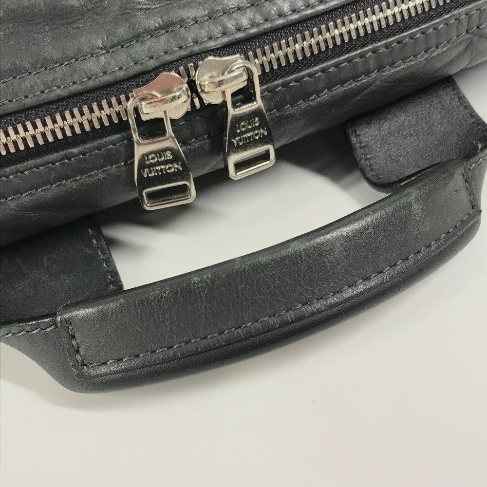 LOUIS VUITTON Sling bag M50445 leather gray V line Fast mens Used Authentic