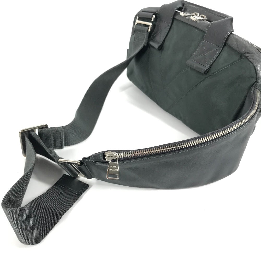 LOUIS VUITTON Sling bag M50445 leather gray V line Fast mens Used Authentic