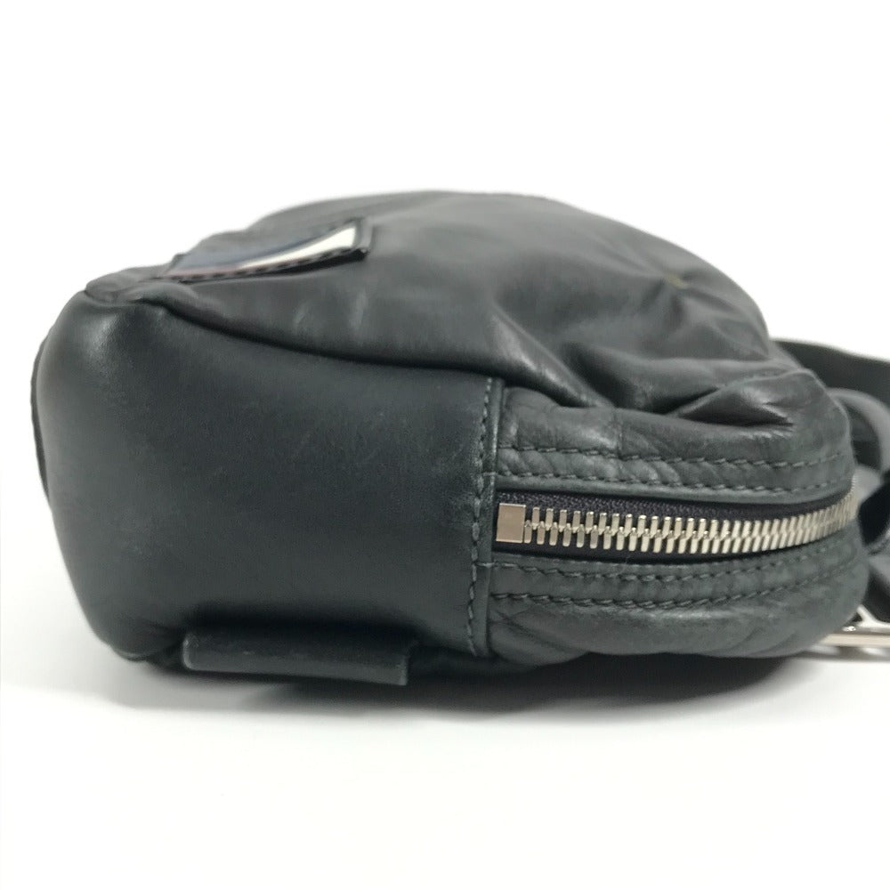 LOUIS VUITTON Sling bag M50445 leather gray V line Fast mens Used Authentic