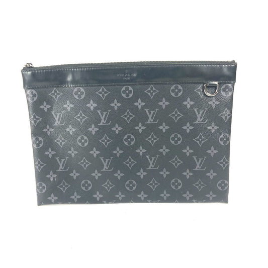 LOUIS VUITTON Clutch bag M62291 Monogram Eclipse Canvas black Monogram Eclipse Pochette Discovery unisex(Unisex) Used Authentic