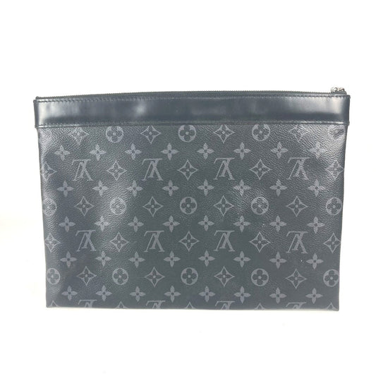 LOUIS VUITTON Clutch bag M62291 Monogram Eclipse Canvas black Monogram Eclipse Pochette Discovery unisex(Unisex) Used Authentic