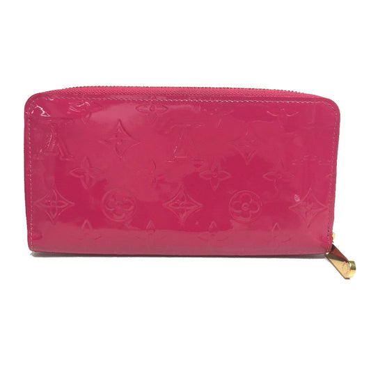 LOUIS VUITTON Long Wallet Purse M91597 Monogram Vernis pink Monogram Vernis Zippy wallet Women Used Authentic