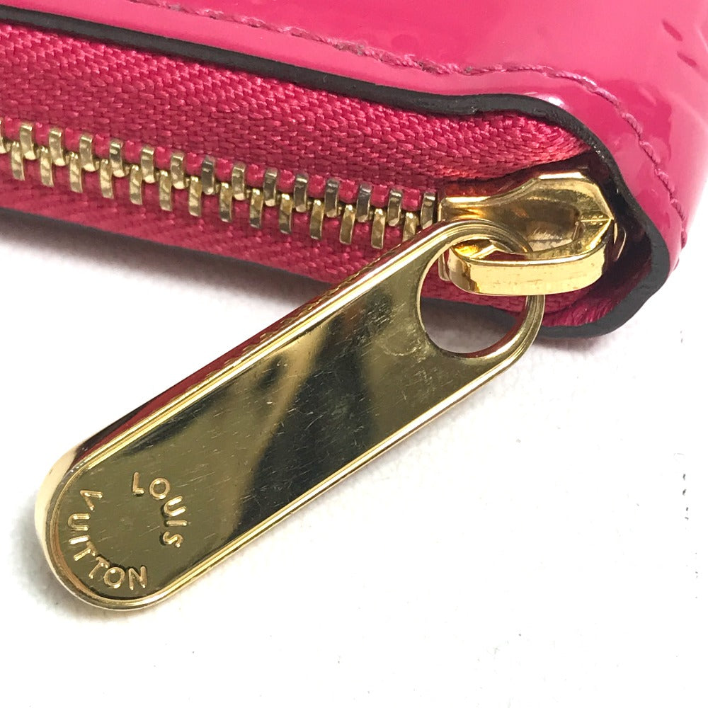 LOUIS VUITTON Long Wallet Purse M91597 Monogram Vernis pink Monogram Vernis Zippy wallet Women Used Authentic