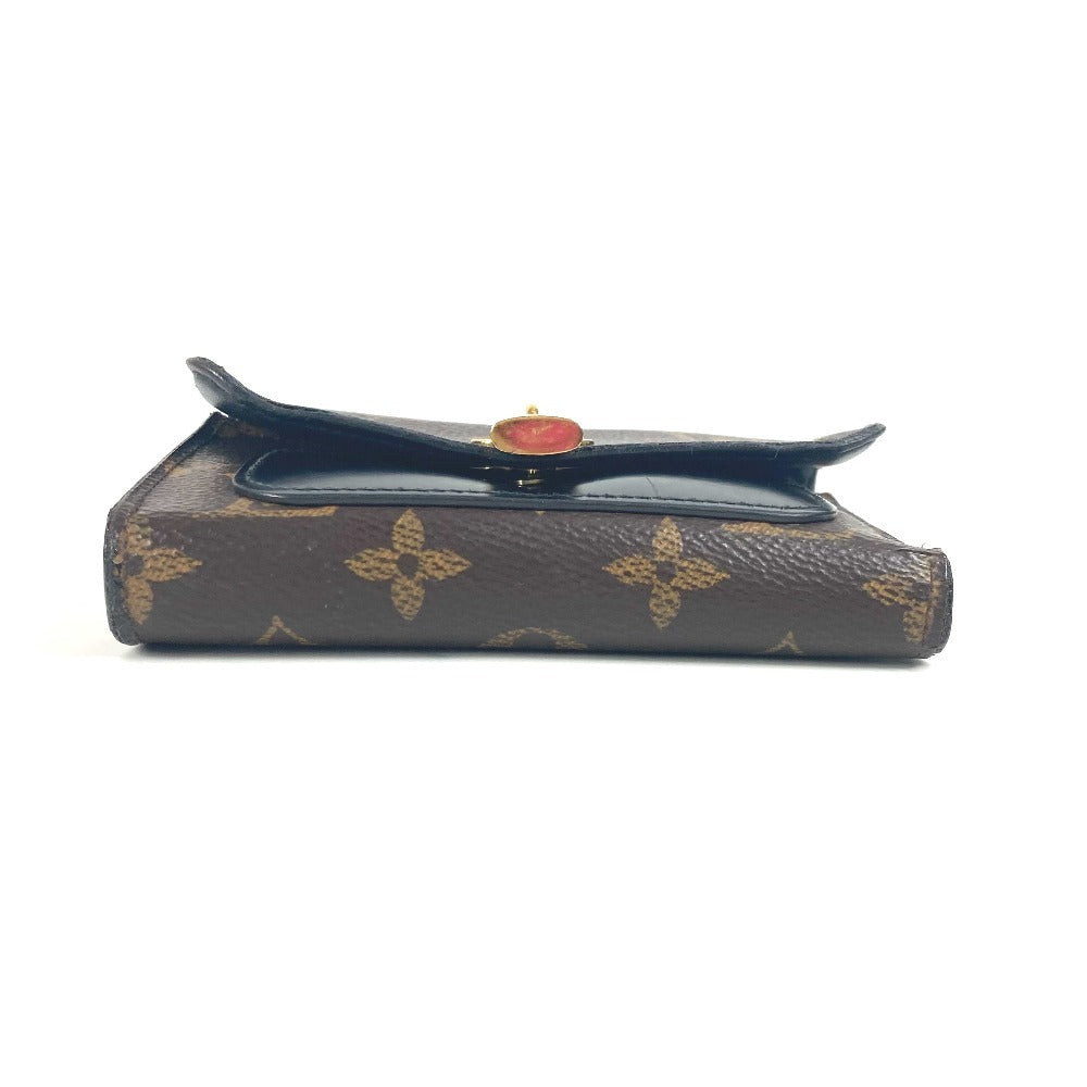 LOUIS VUITTON Trifold wallet M62578 Monogram canvas Brown Monogram Portefeuille Flower Compact Women Used Authentic