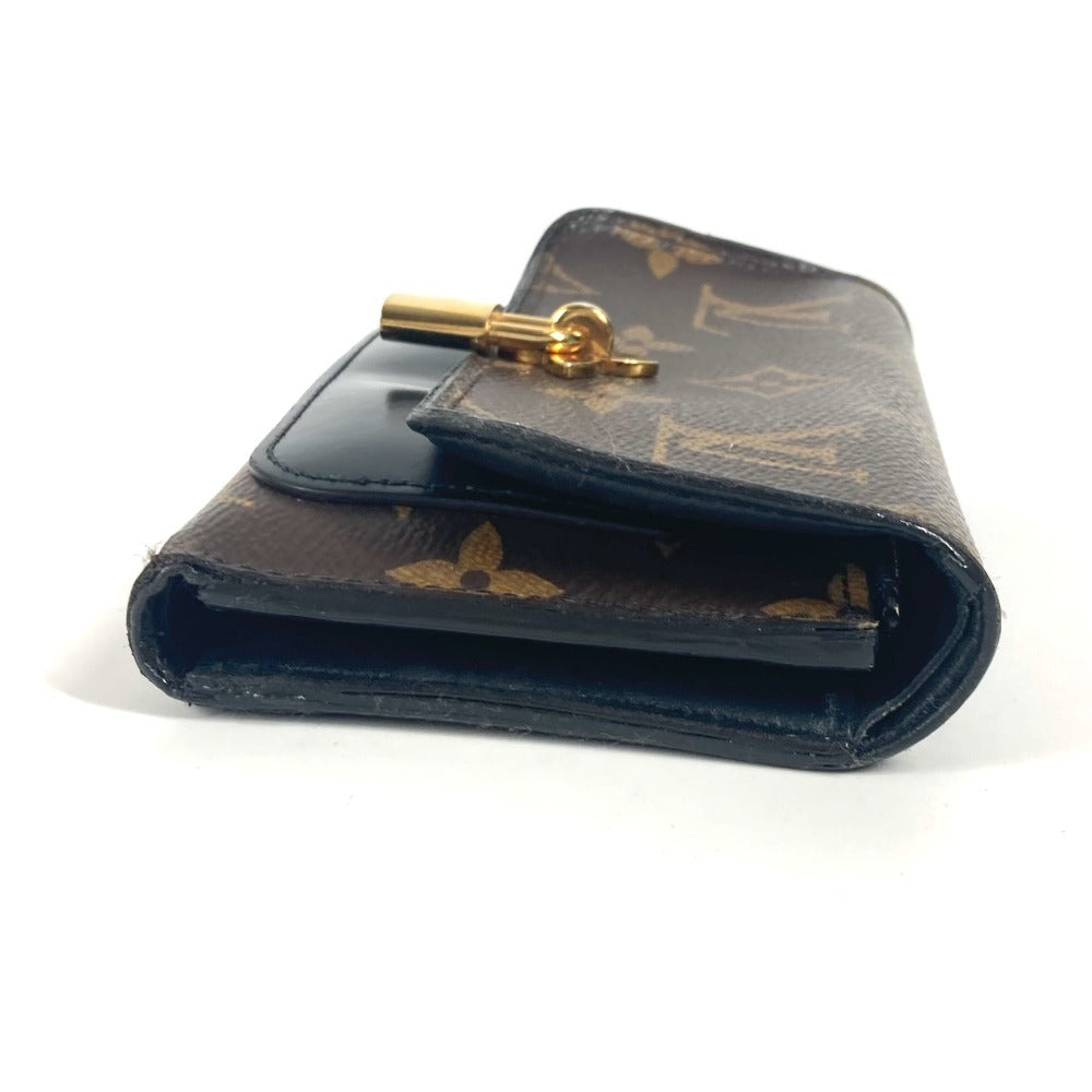 LOUIS VUITTON Trifold wallet M62578 Monogram canvas Brown Monogram Portefeuille Flower Compact Women Used Authentic