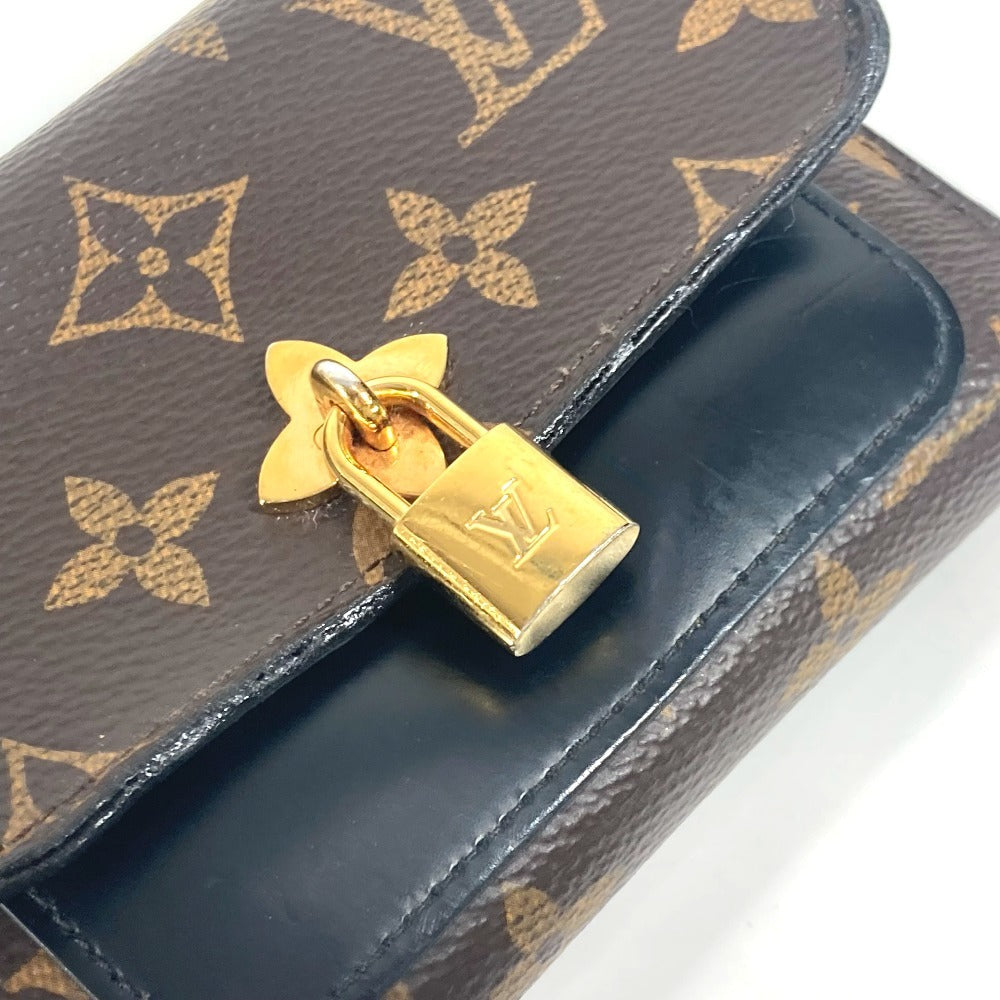 LOUIS VUITTON Trifold wallet M62578 Monogram canvas Brown Monogram Portefeuille Flower Compact Women Used Authentic