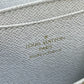 LOUIS VUITTON Coin case M63994 Epi Leather white epi love lock Zip around purse Women Used Authentic