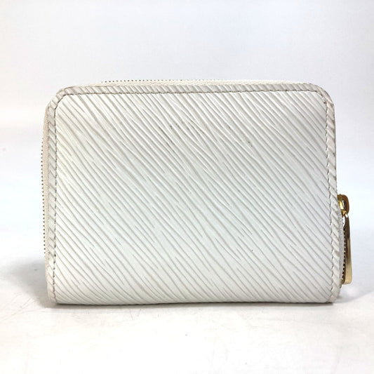 LOUIS VUITTON Coin case M63994 Epi Leather white epi love lock Zip around purse Women Used Authentic