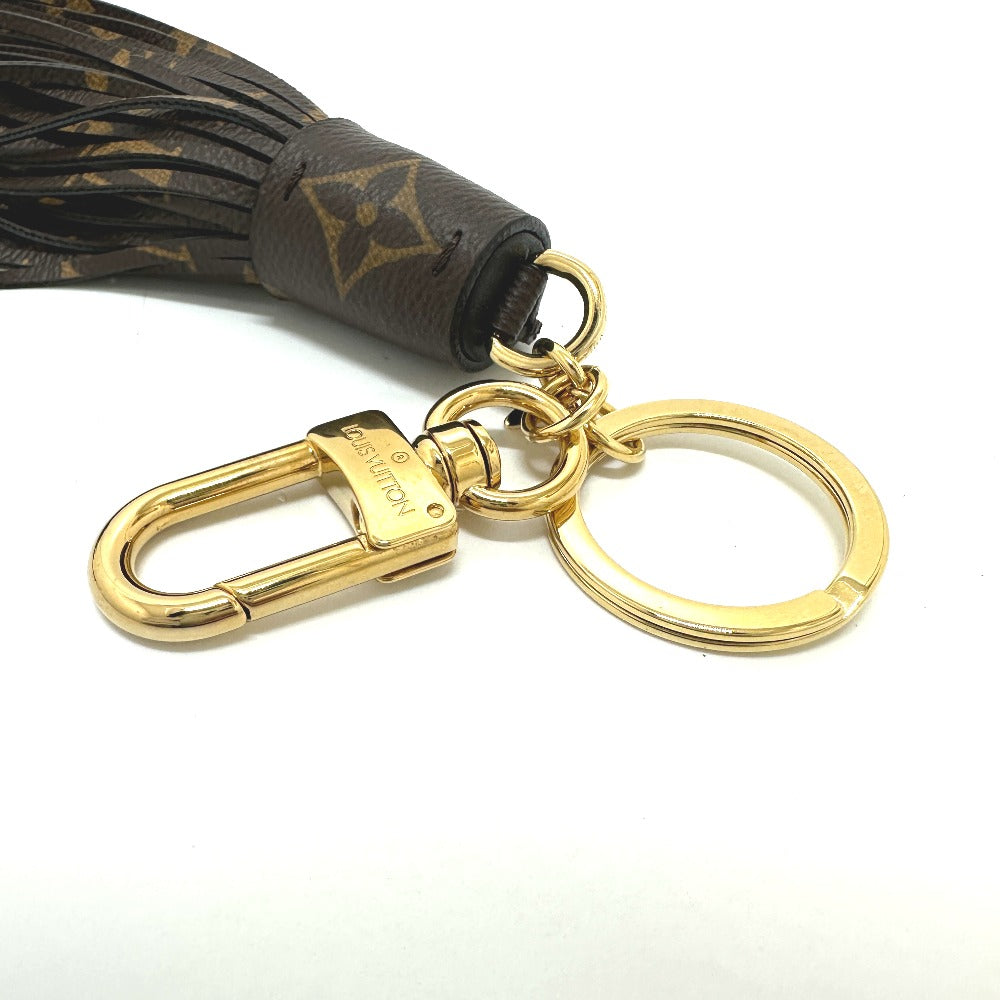 LOUIS VUITTON Bag charm MP1768 Monogram canvas Brown Tassel Keychain Women Used Authentic