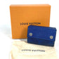 LOUIS VUITTON Trifold wallet M67620 Taiga Leather, Monogram Canvas blue Taigalama Discovery Compact Wallet mens Used Authentic