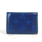 LOUIS VUITTON Trifold wallet M67620 Taiga Leather, Monogram Canvas blue Taigalama Discovery Compact Wallet mens Used Authentic