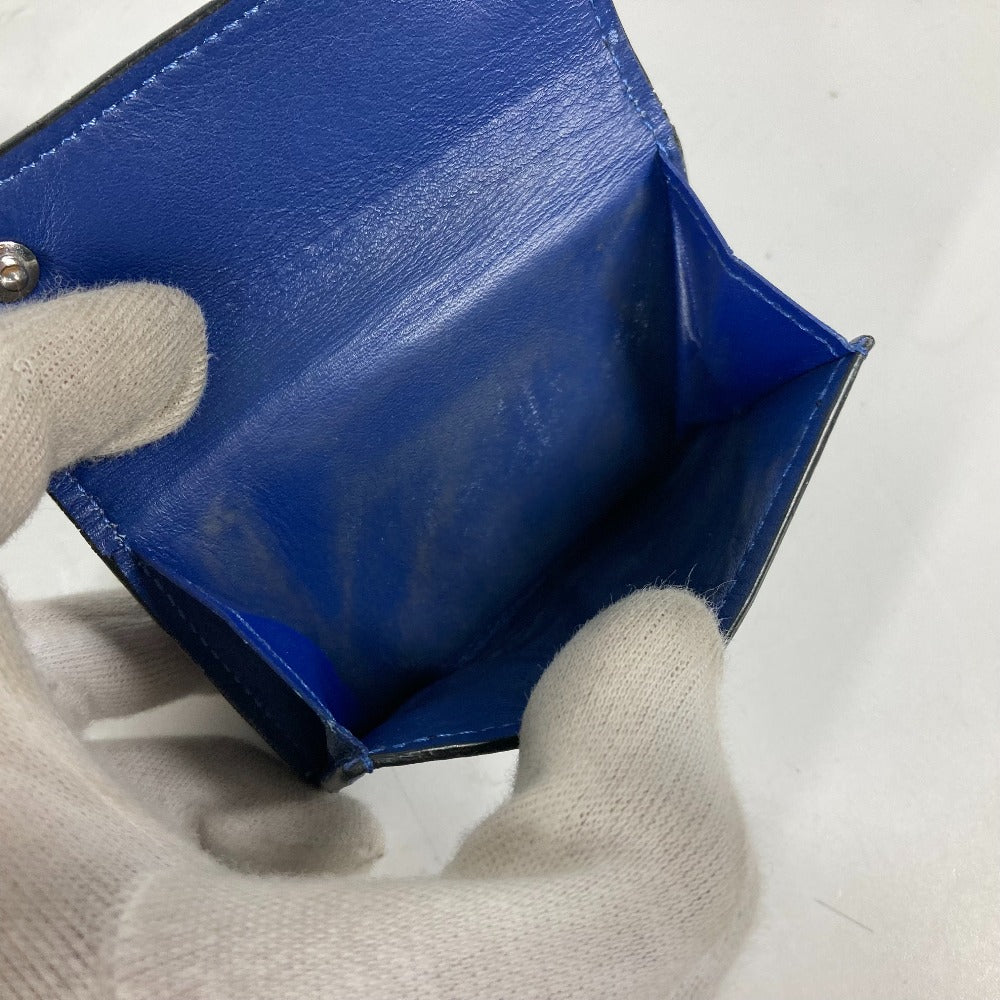 LOUIS VUITTON Trifold wallet M67620 Taiga Leather, Monogram Canvas blue Taigalama Discovery Compact Wallet mens Used Authentic