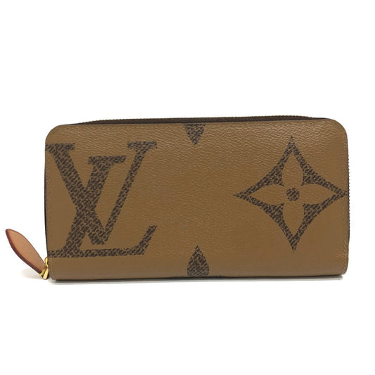 LOUIS VUITTON Long Wallet Purse ‚l67687 Monogram reverse canvas Brown Monogram Giant Women Used Authentic