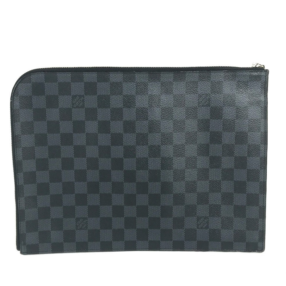 LOUIS VUITTON Clutch bag N41594　 Damier Grafitto Canvas black America's Cup Damier Graphite Pochette Jules GM