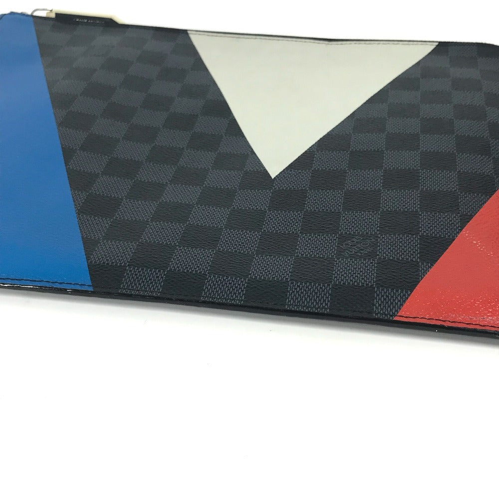 LOUIS VUITTON Clutch bag N41594　 Damier Grafitto Canvas black America's Cup Damier Graphite Pochette Jules GM