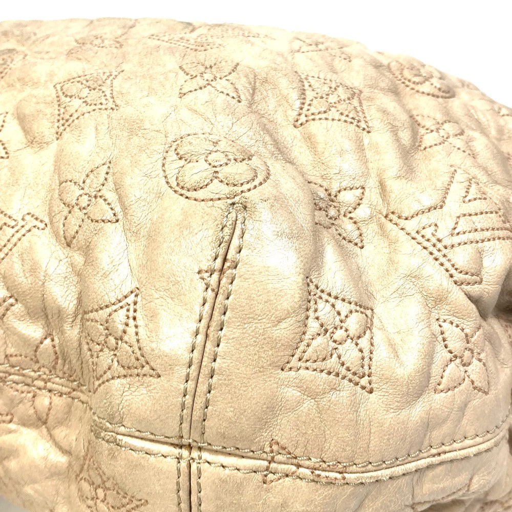 LOUIS VUITTON Shoulder Bag M95423 leather beige Monogram Olympe Nimbs GM Women Used Authentic