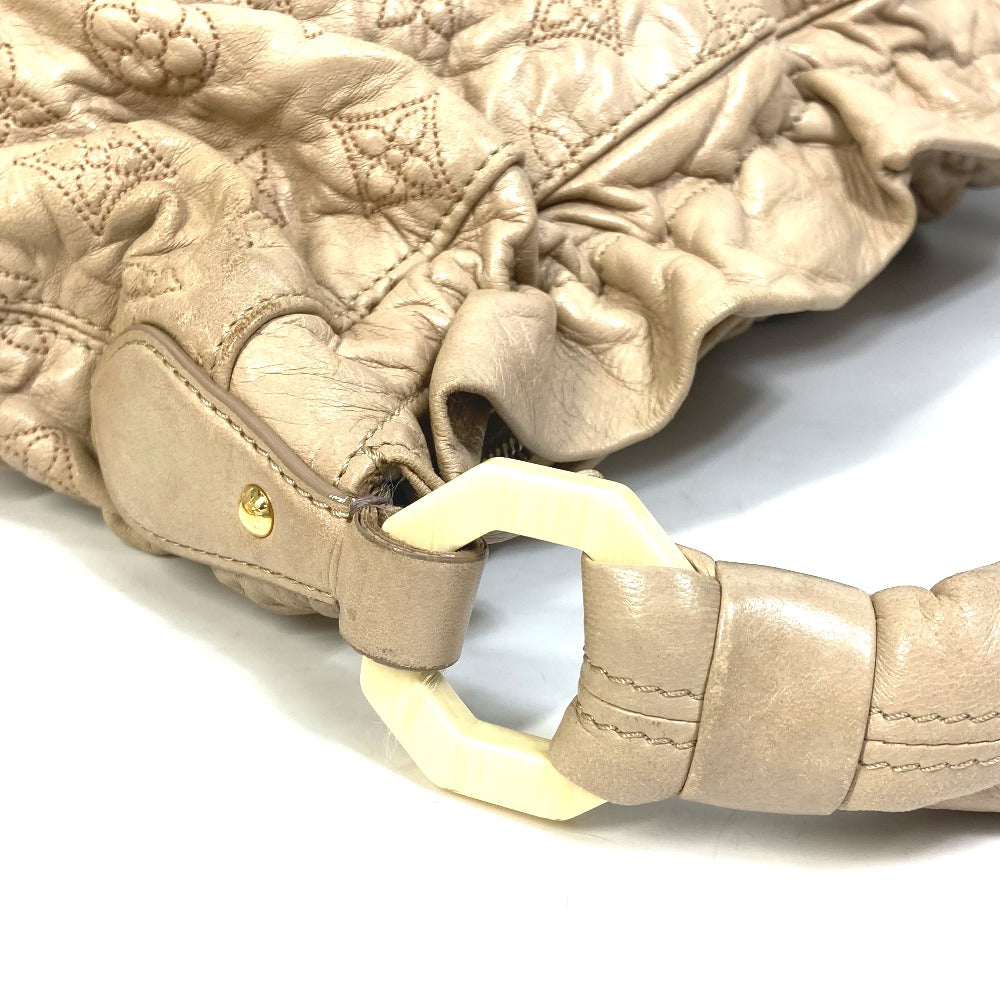 LOUIS VUITTON Shoulder Bag M95423 leather beige Monogram Olympe Nimbs GM Women Used Authentic