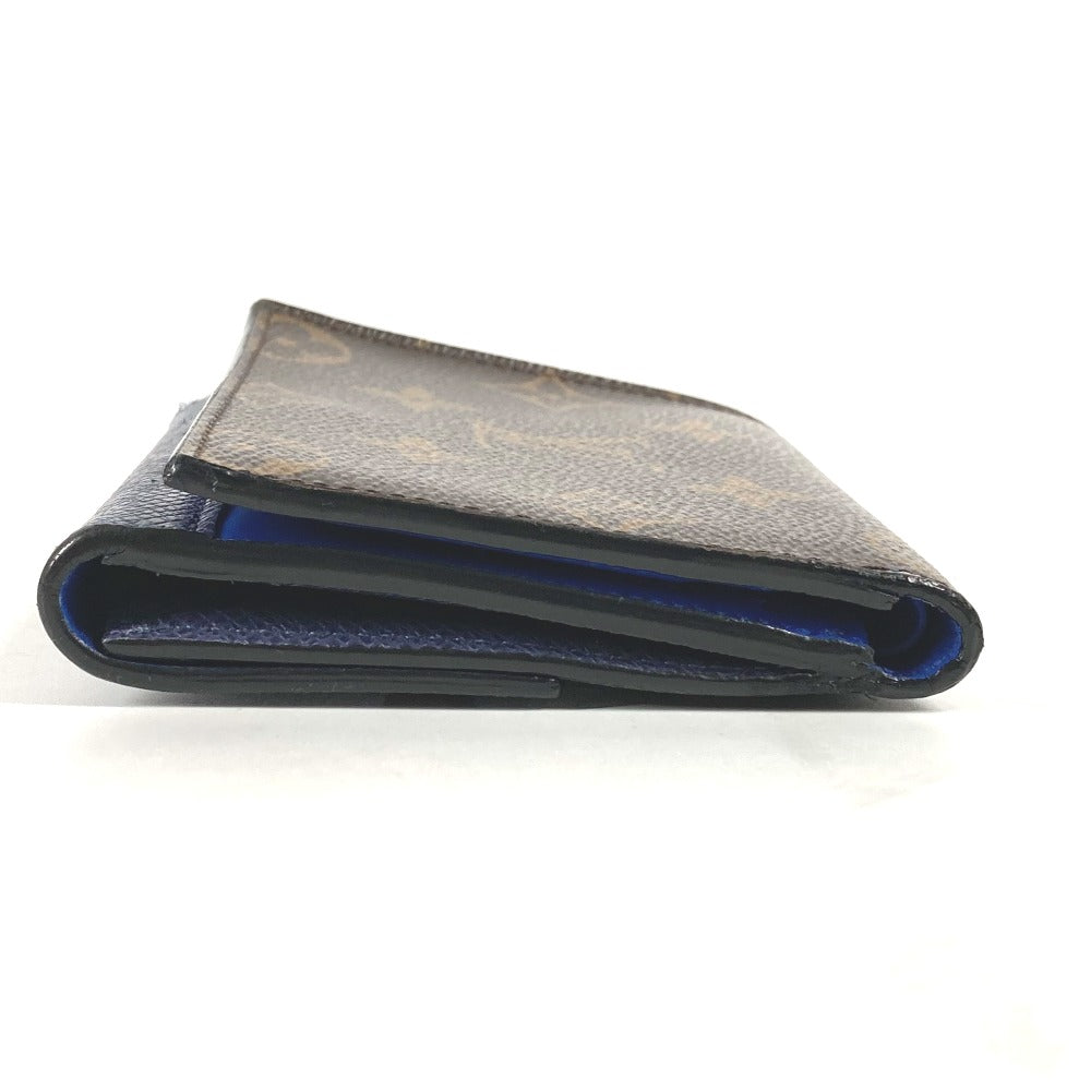LOUIS VUITTON Folded wallet M63041 Monogram canvas Brown Monogram & Taiga Compact wallet mens Used Authentic