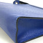 LOUIS VUITTON business bag M30575 Taiga Leather blue Taiga Pochette Voyage MM mens Used Authentic