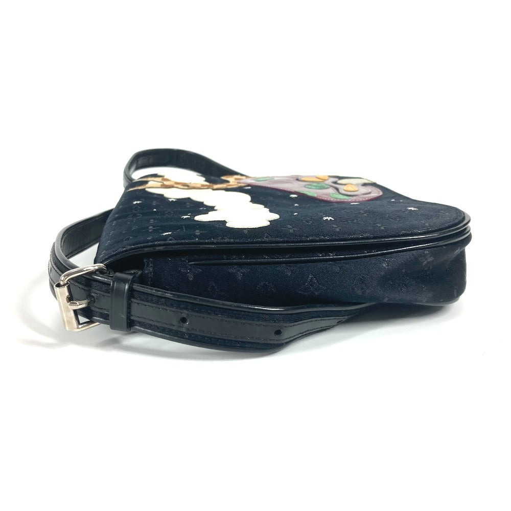 LOUIS VUITTON Shoulder Bag M92273 MonogramSatinCanvas black Monogram satin Conte du Fe Musette Women Used Authentic