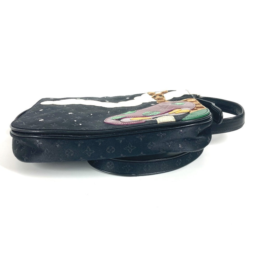 LOUIS VUITTON Shoulder Bag M92273 MonogramSatinCanvas black Monogram satin Conte du Fe Musette Women Used Authentic