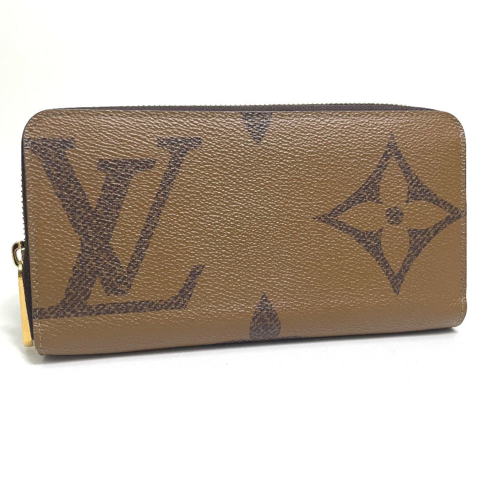 LOUIS VUITTON Long Wallet Purse M69353 Monogram canvas Brown Monogram Giant Zippy wallet Women Used Authentic