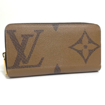 LOUIS VUITTON Long Wallet Purse M69353 Monogram canvas Brown Monogram Giant Zippy wallet Women Used Authentic