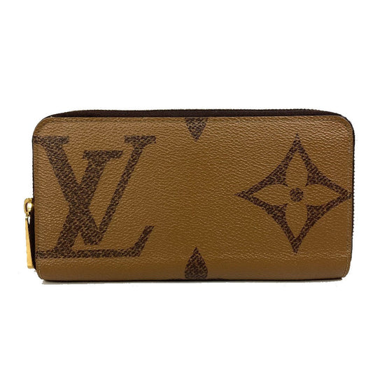 LOUIS VUITTON Long Wallet Purse M69353 Monogram giant canvas Brown Monogram Giant Zippy wallet Women Used Authentic