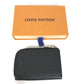 LOUIS VUITTON Coin case M63375 Taiga Leather black Taiga Porto Monnaie Jour mens Used Authentic
