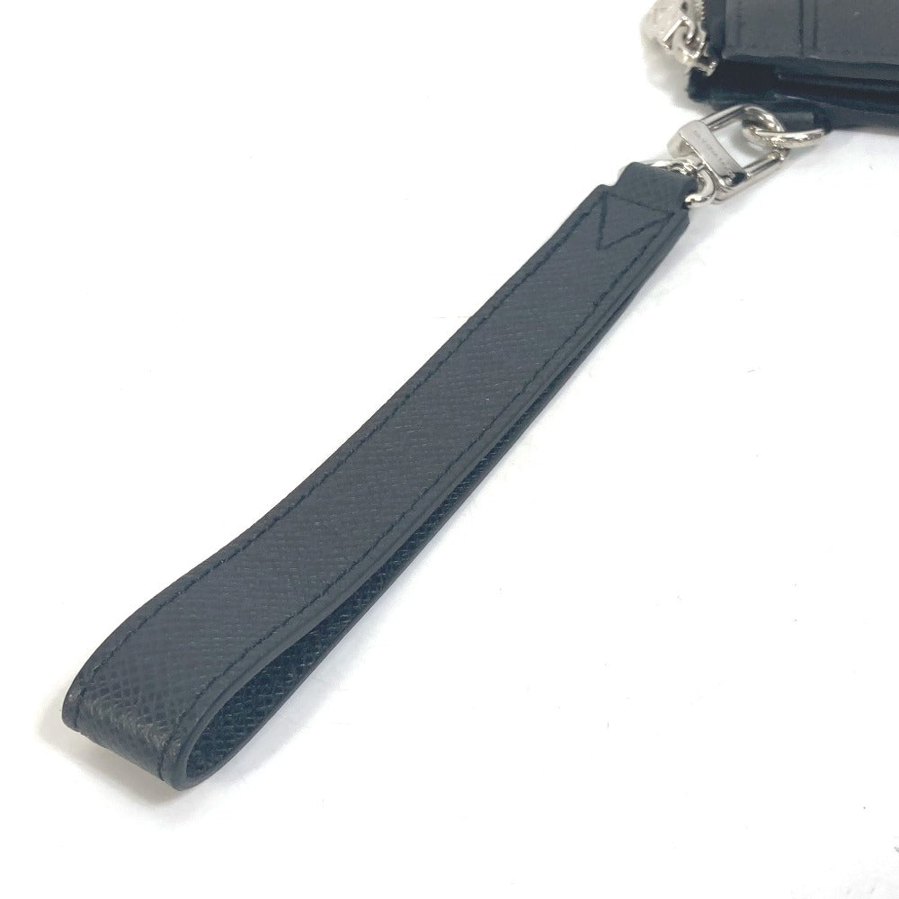LOUIS VUITTON Long Wallet Purse M69409 Taiga Leather black Taiga Zippy dragonne mens Used Authentic