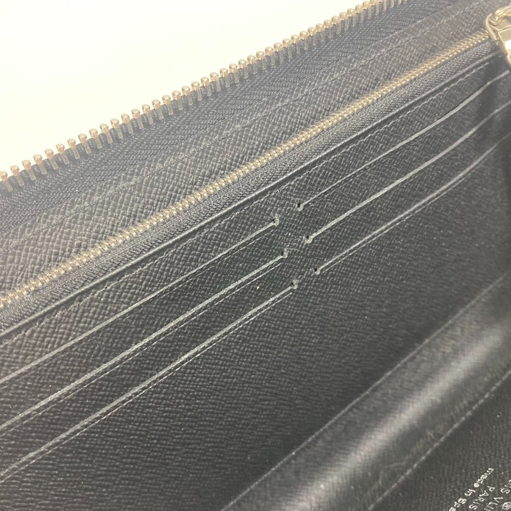 LOUIS VUITTON Long Wallet Purse M69409 Taiga Leather black Taiga Zippy dragonne mens Used Authentic