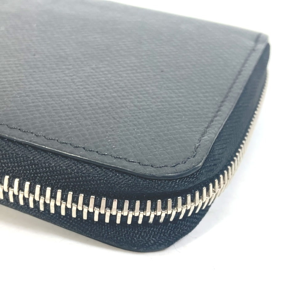 LOUIS VUITTON Long Wallet Purse M69409 Taiga Leather black Taiga Zippy dragonne mens Used Authentic