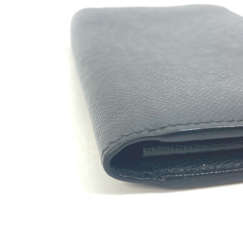 LOUIS VUITTON Long Wallet Purse M69409 Taiga Leather black Taiga Zippy dragonne mens Used Authentic