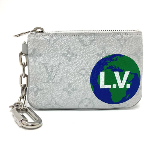 LOUIS VUITTON Coin case M67809 Monogram canvas white Coin Pocket Wallet Zipped pouch PM unisex(Unisex) Used Authentic