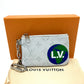 LOUIS VUITTON Coin case M67809 Monogram canvas white Coin Pocket Wallet Zipped pouch PM unisex(Unisex) Used Authentic