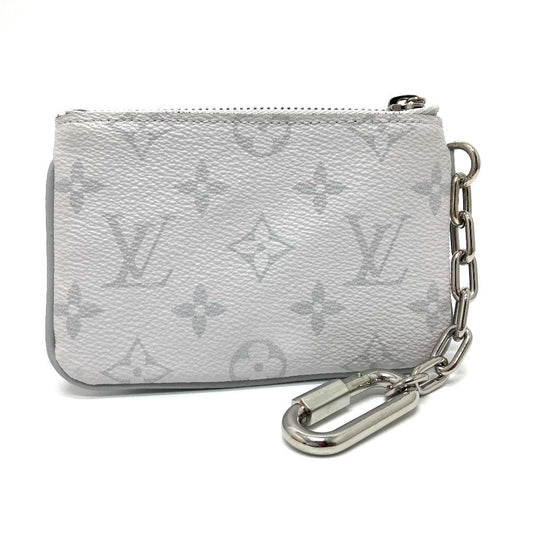 LOUIS VUITTON Coin case M67809 Monogram canvas white Coin Pocket Wallet Zipped pouch PM unisex(Unisex) Used Authentic