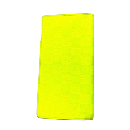 LOUIS VUITTON Long Wallet Purse N62230 Damier Anfini Leather yellow Damier Anfini Portefeuille Blaza unisex(Unisex) Used Authentic