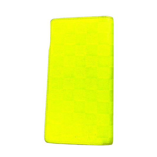 LOUIS VUITTON Long Wallet Purse N62230 Damier Anfini Leather yellow Damier Anfini Portefeuille Blaza unisex(Unisex) Used Authentic