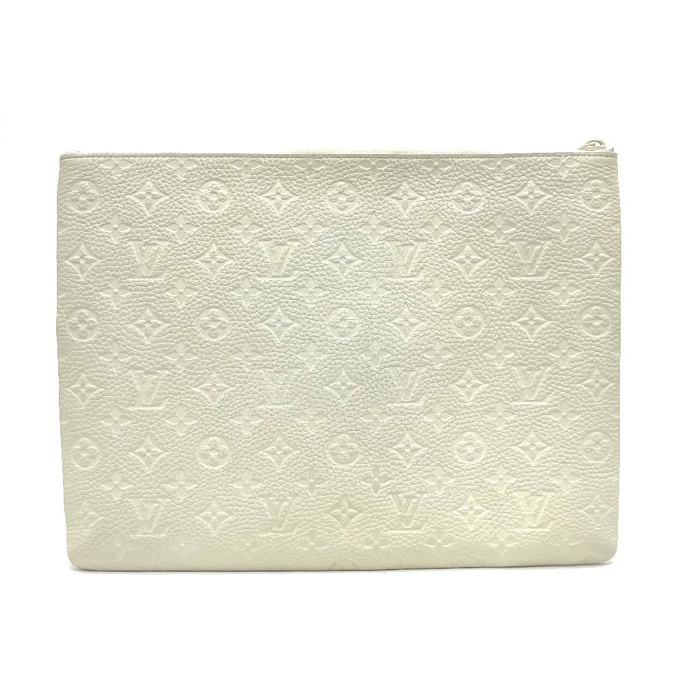 LOUIS VUITTON Clutch bag M67462 Taurillon Clemence white Taurillon Clemence Monogram Pochette A4 mens Used Authentic